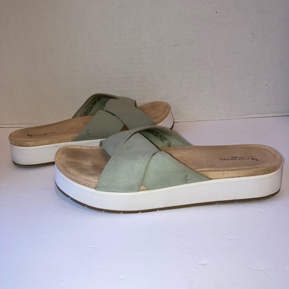 KOOLABURRA by UGG Carenza Slipon Wedge Flats Sandals Open Toe Women's Size 8.5 - Picture 1 of 10